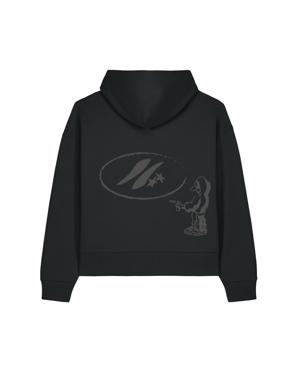 Raw Trace Hoodie-BLACK