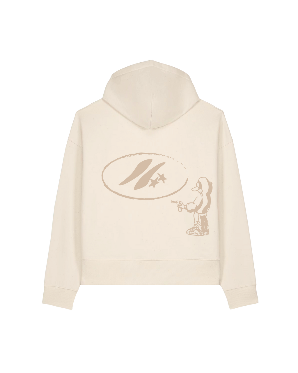 Raw Trace Hoodie-BEIGE